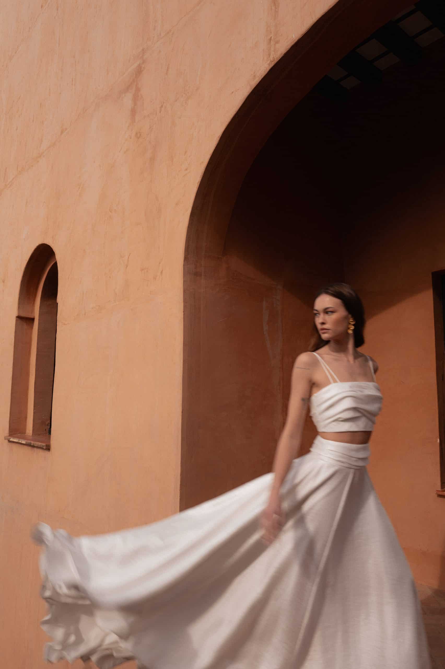 Vestit de núvia de dues peces